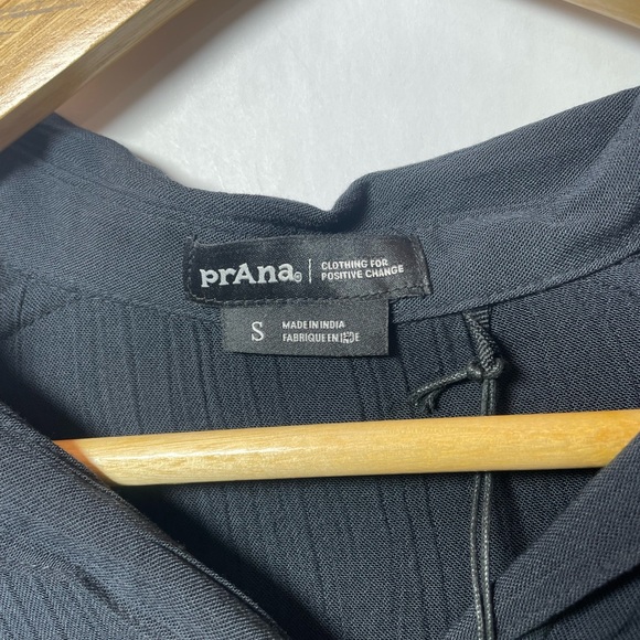 Prana scheena black shirt long sleeve light button down swimsuit cover up - Picture 8 of 12